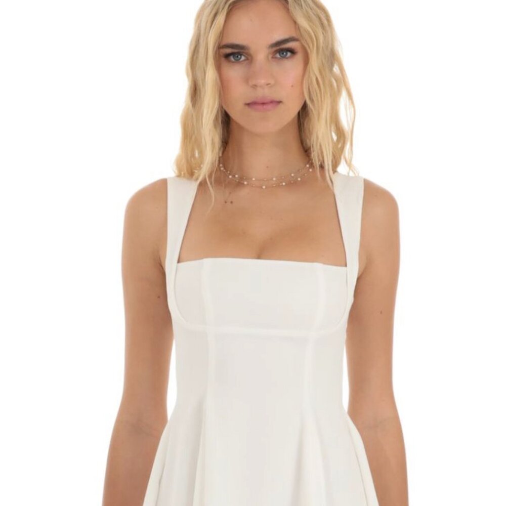 LUCY IN THE SKY LOS ANGLES (WHITE MINI GRADUATION DRESS)